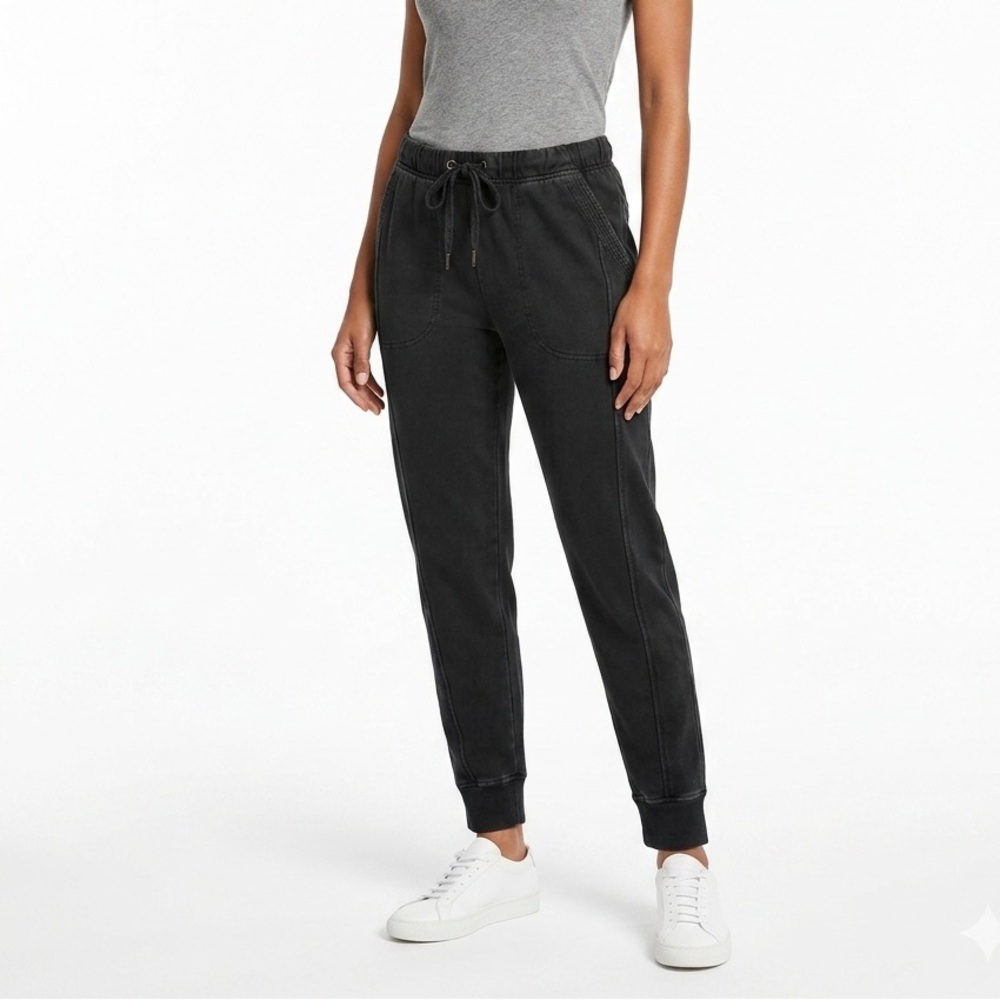 Saturday Sunday Black Patch Pocket Jogger Pants Drawstring Size Small